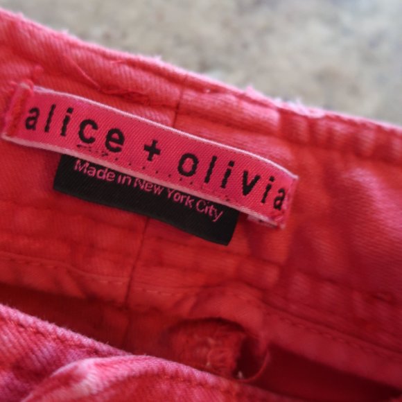 ALICE + OLIVIA CRANBERRY SKINNY JEANS SZ 0* - Picture 6 of 6